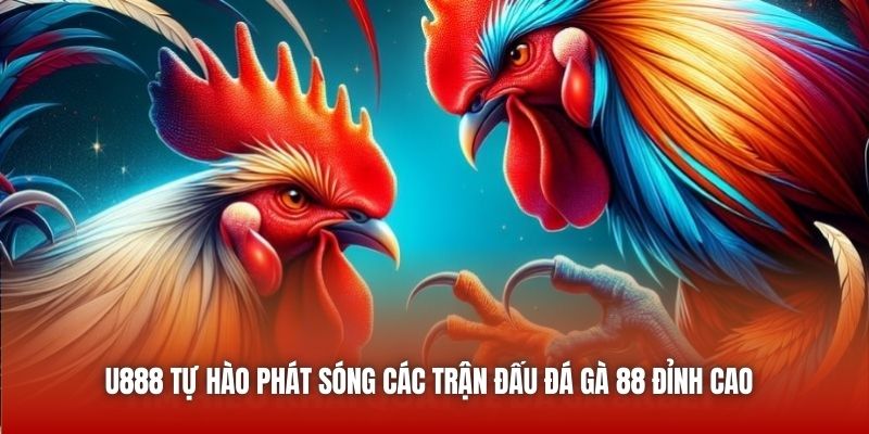 U888 tự hào phát sóng các trận đấu đá gà 88 đỉnh cao